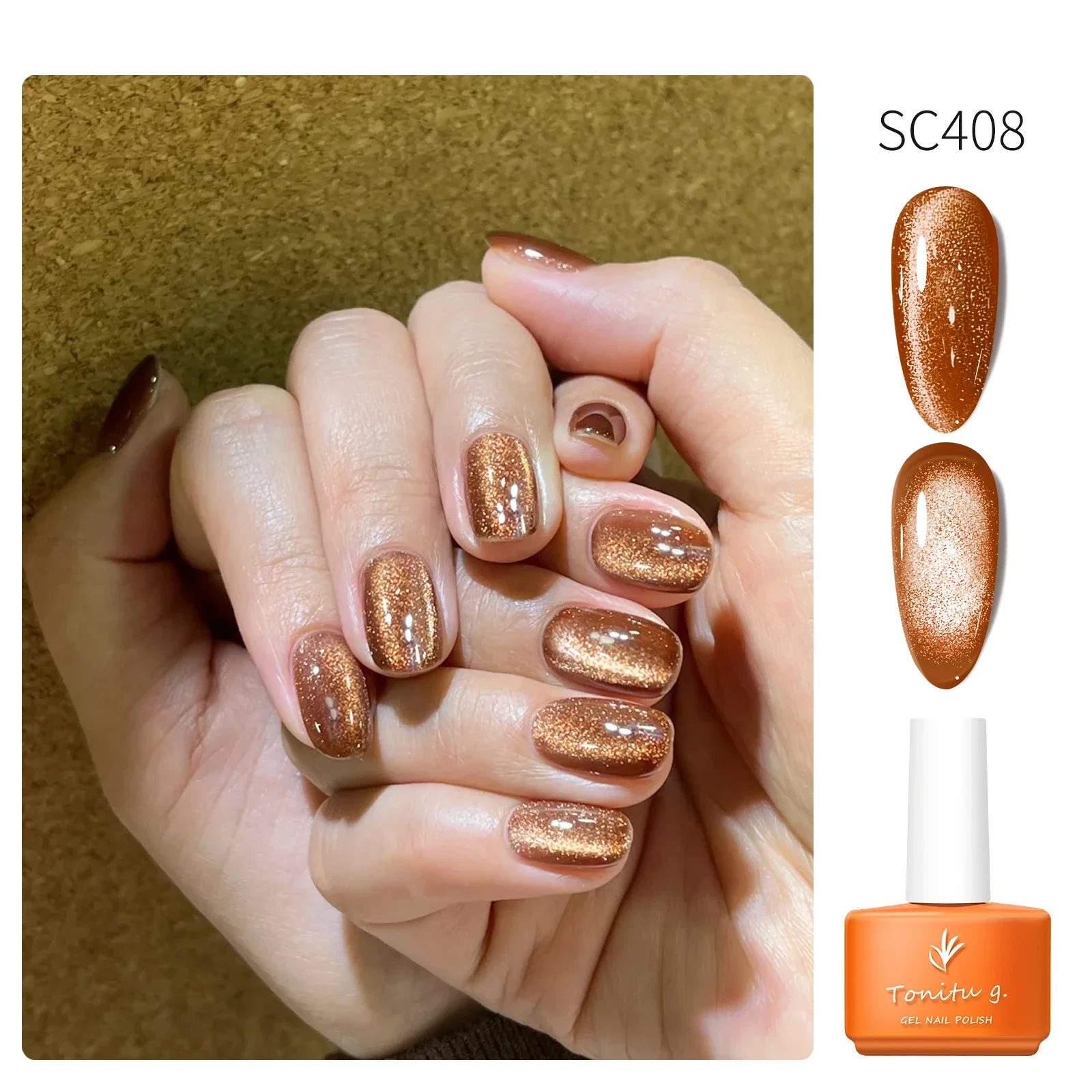 Magnetic Cat Eye Gel Nail Crystal Glitter Glossy Glassy Romantic Galaxy Moonlight Nail Polish for Holiday Party Birthday