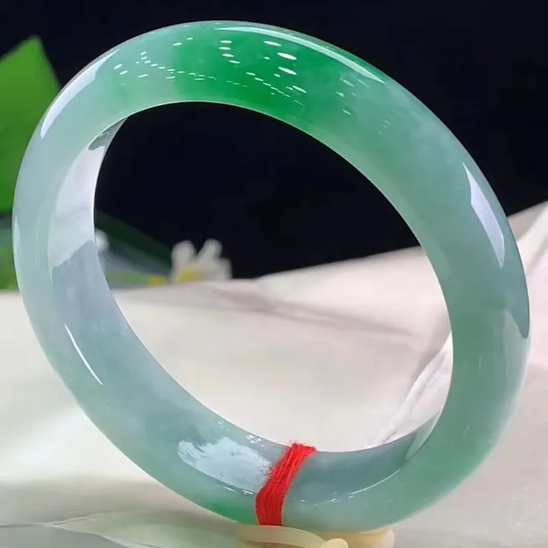 Natural Burmese Emerald Jadeite Bangle for Women, Direct Sale, In Stock