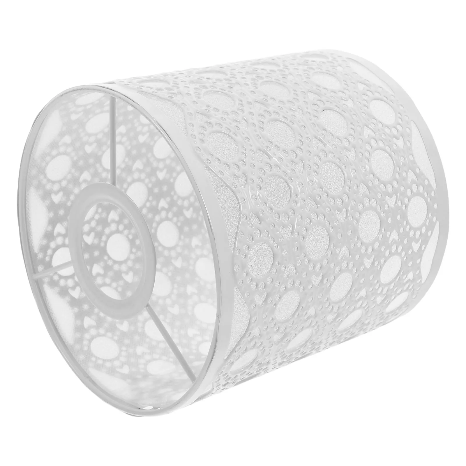 

Drum Lampshade Shades for Lamps Cylindrical Pendant Lamp Shade Replacement White Metal Chandelier Parts Sturdy