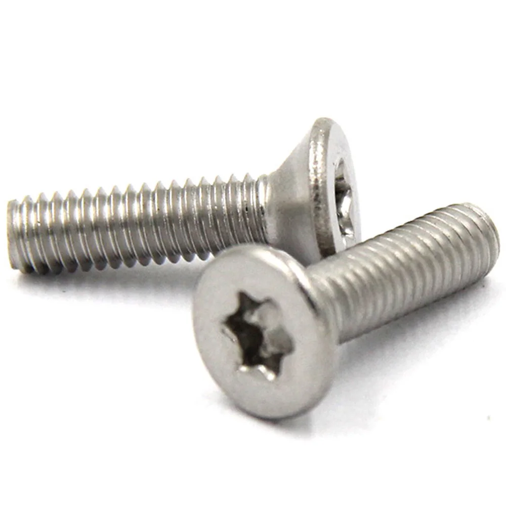 ( Sus304 M1.6,m2,m2.5,m3,m4 ,m5,m6 Stainless Steel Flat Torx Machine Security Screw