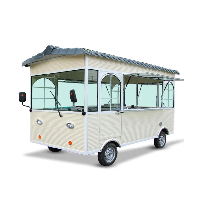 Low Pri 5m Long Electric Food Truck Customized Food Kiosk Hotdog Tricycle Food Cart Multifunctional Food Car