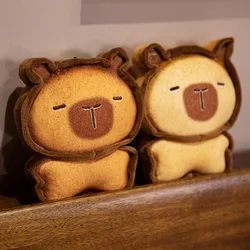Stuffed Capibala Plush Toys Kawaii Capybara Charms For Girls School Bag Simulation Food Toast Pillow Toys Gifts For Boys Girls