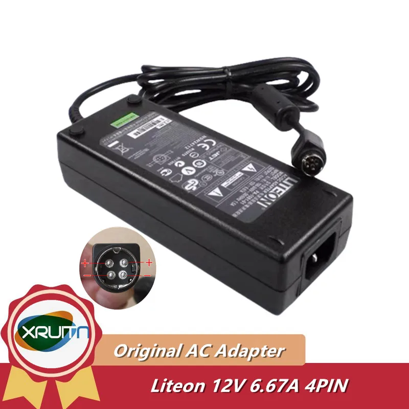 Genuine LITEON PA-1081-11 0219B1280 12V 6.67A 80W Power Supply AC Adapter for ELO E359019 EA10953A-58 PW201 LCD MONITOR Charger