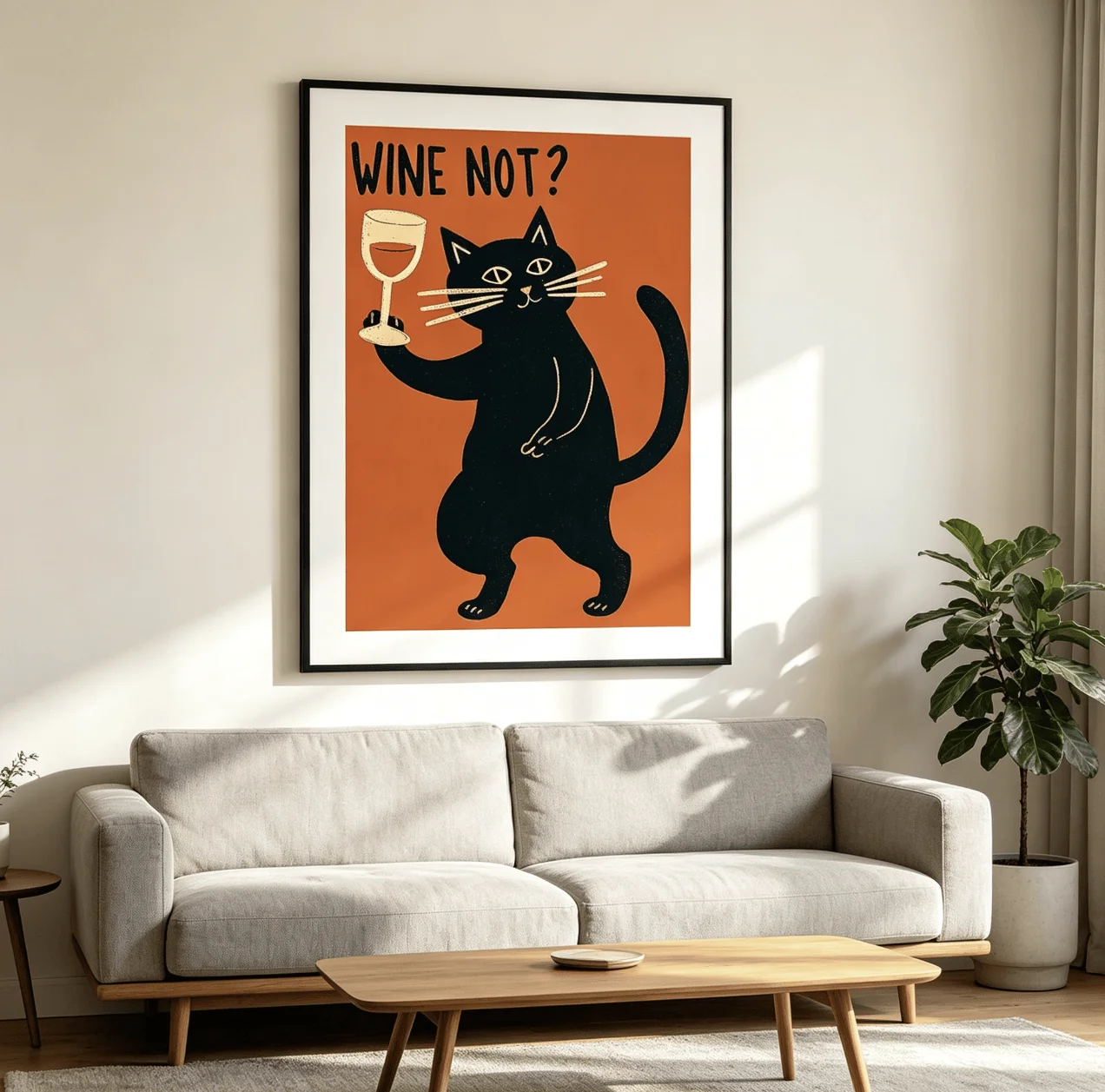 Schwarze Katze Wein Nicht Lust – Home Decor Orange Bewertung und Preis