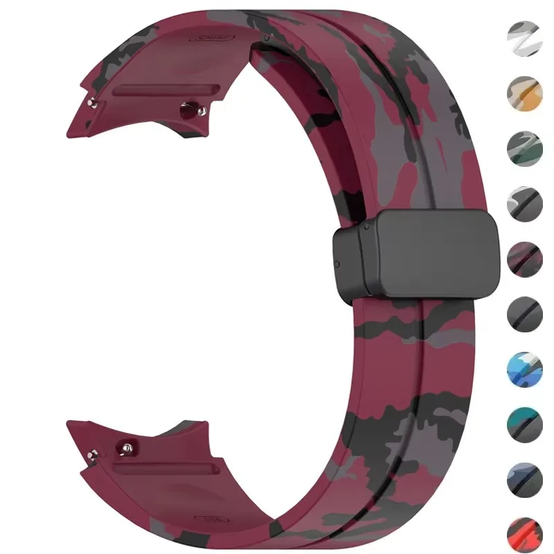 

Printed Flower for Samsung Galaxy Watch 5Pro 45mm 4/5/6/7 40mm 44mm Magnetic Smart watch Strap Watch 4/6 Classic 42 46mm 43mm