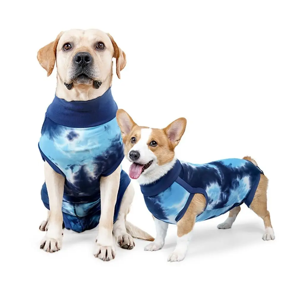 Elastic Dog Anti-lick Recovery Suit Soft Breathable Dog Recovery Bodysuit Thin Dog Weaning Bodysuit for Pets