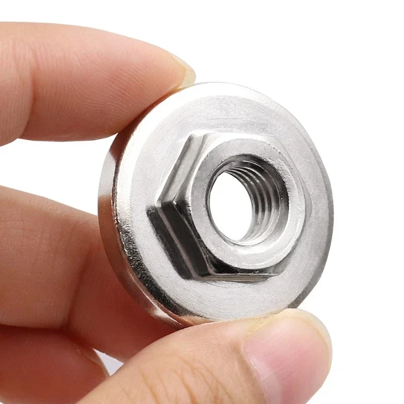 30MM Hexagon Flange Nut For Angle Grinder Disc M10 Thread Replacement Angle Grinder Locking Flange Nut Power Tools Accessories