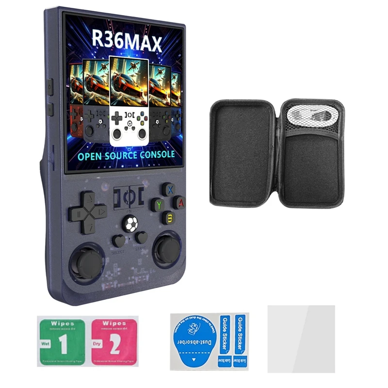 R36MAX Retro Handheld Game Console 128GB 4.0Inch IPS Screen Portable Pocket Video Player Supports 30+ Emulators