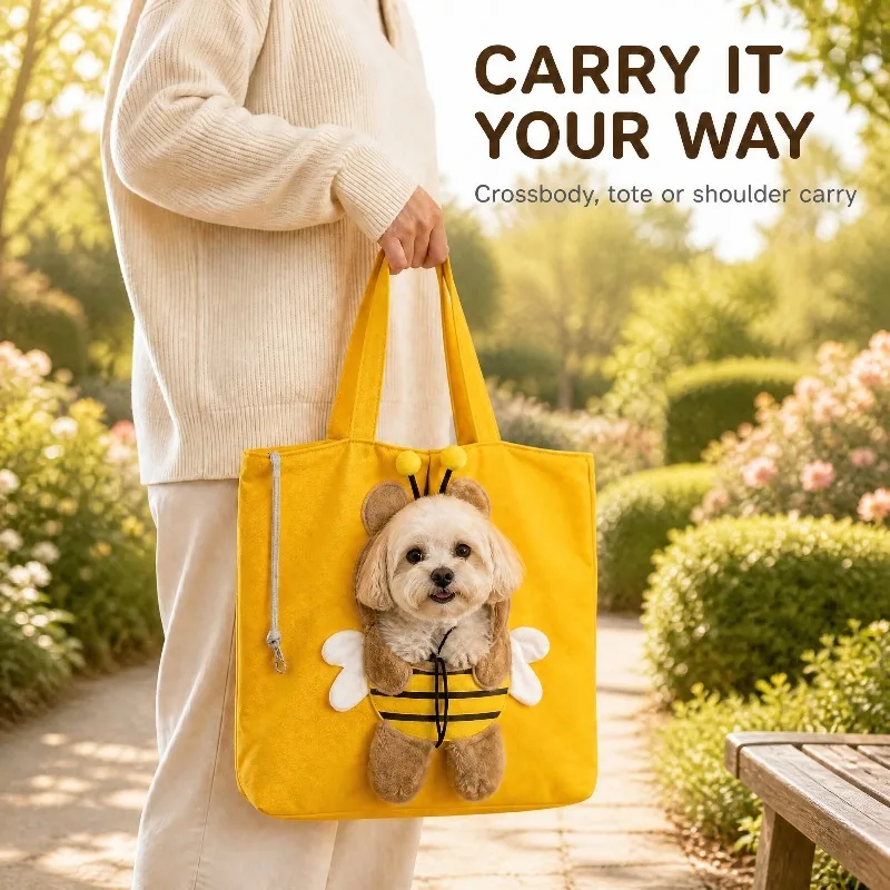 Pet Canvas travel Shoulder outdoor carrier Cats and Dogs Tote Bag Small Pet Carrier Bag Fashionable Breathable