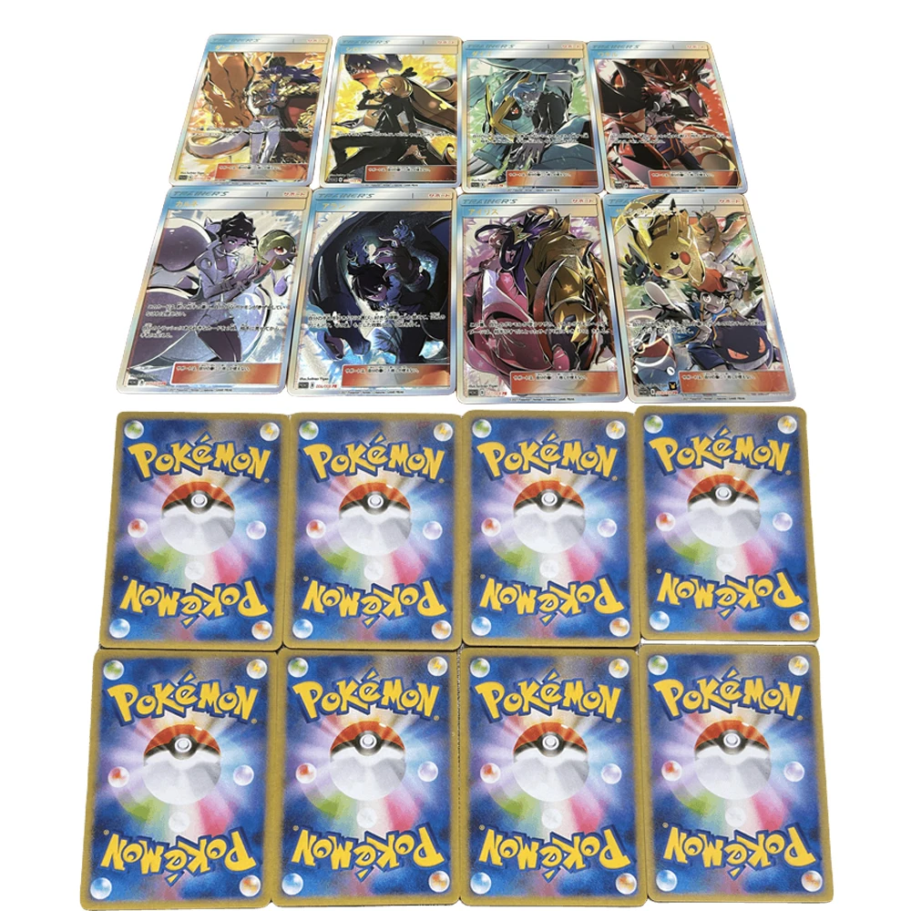 

8pcs/set Pokemon PTCG Eight Great Trainers Coarse Flash Japanese Version Ash Ketchum Pikachu Anime Collection Cards DIY Gifts