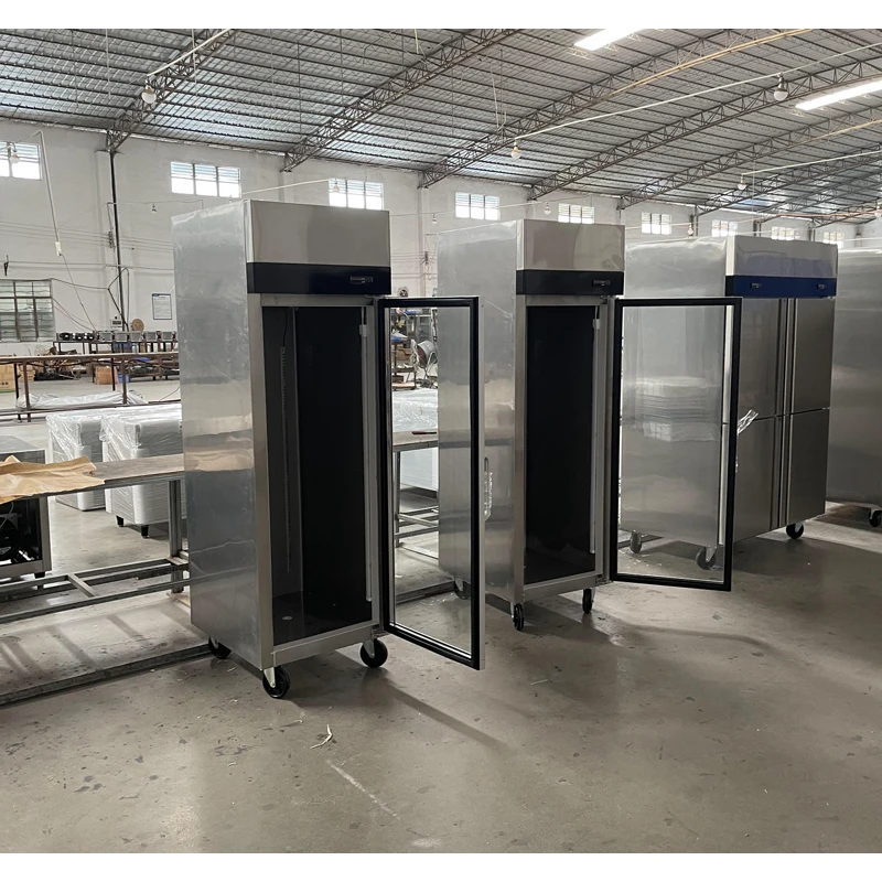 ثلاجة كيتشن إيد التجارية جاهزة بباب واحد من الفولاذ المقاوم للصدأ ومروحة تبريد مزدوجة الحرارة للمطاعم