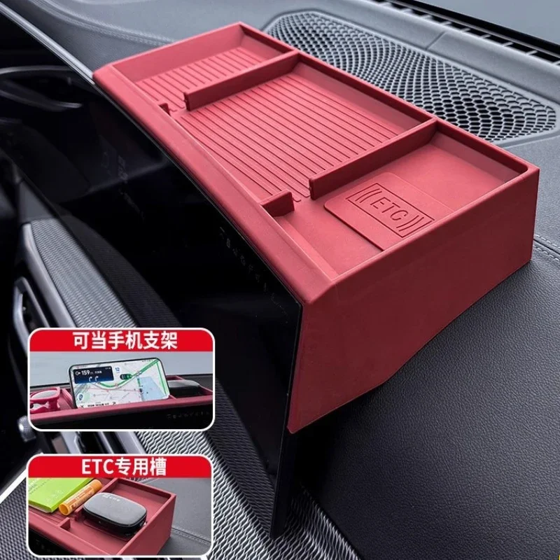 

For BMW 3 Series 4 Series I3 I4 2023-2025 Central Control Navigation Screen Rear Silicone Storage Box Car Interior Accessories