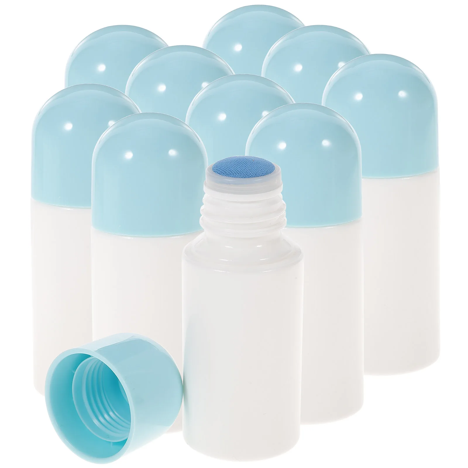 10Pcs Sponge Bottle Set Compact Lightweight Reusable for Cosmetics Medicine Daub Refillable Travel Sub Bottles Liquid Holder