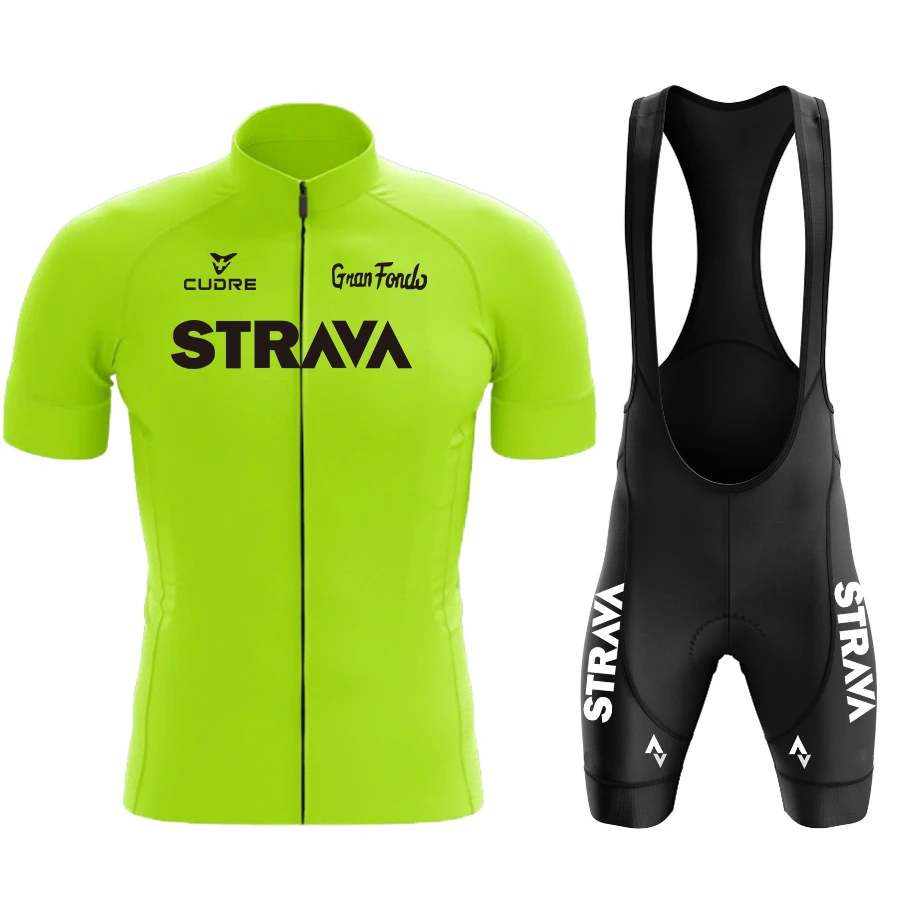 CUDRE STRAVA Jersey Cycling Uniforms for Men Clothing Men's Cycling Uniform Man Short Mtb Man Bicycle Accessories Cycle Wear