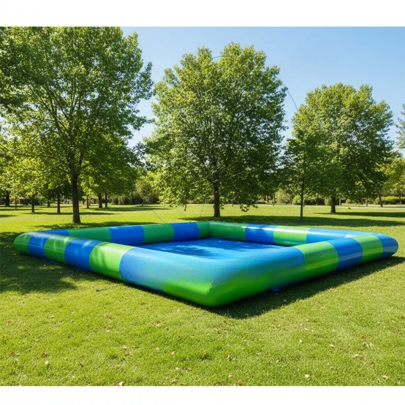 Commercial large rectangular inflatable swimming pools, heavy-duty inflatable pools
