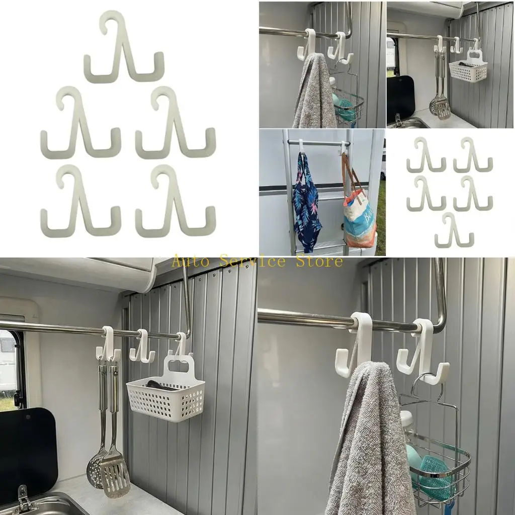 462A 5PCS Lightweight Space Saving Hooks Support Brackets For Hanging Gear And Equipment Reliable Hanging Solution
