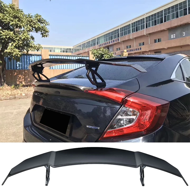 For Honda's Eighth, Ninth, Tenth, And Eleventh Generation Civic Real Carbon Fiber Highquality Rear Spoiler Trunk Lid GT Styl