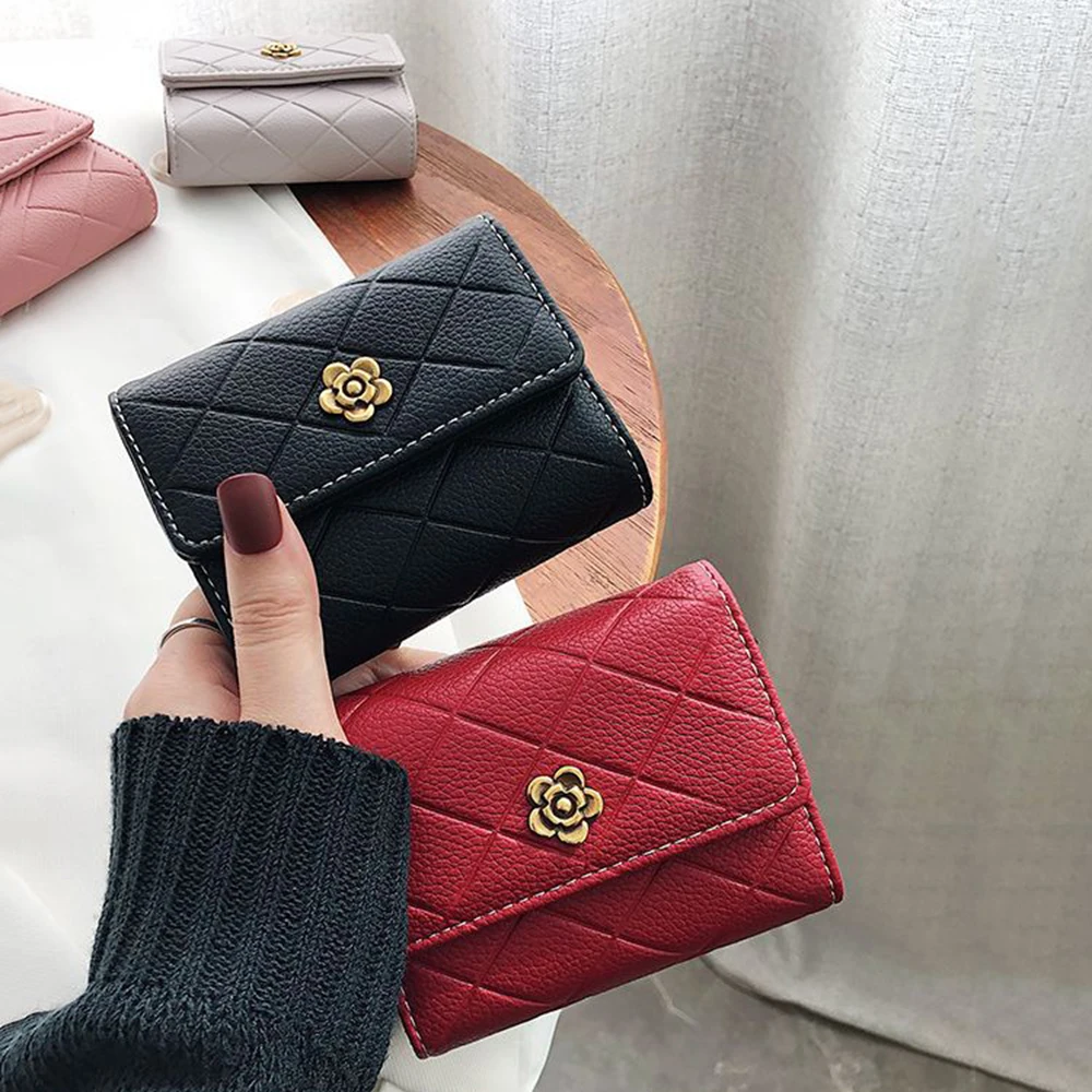 Small Wallet Female Short Coin Wallet Multi-card Card Holder Bag Student Coin Purse  Mini Fashion Wallets for Women Card Case