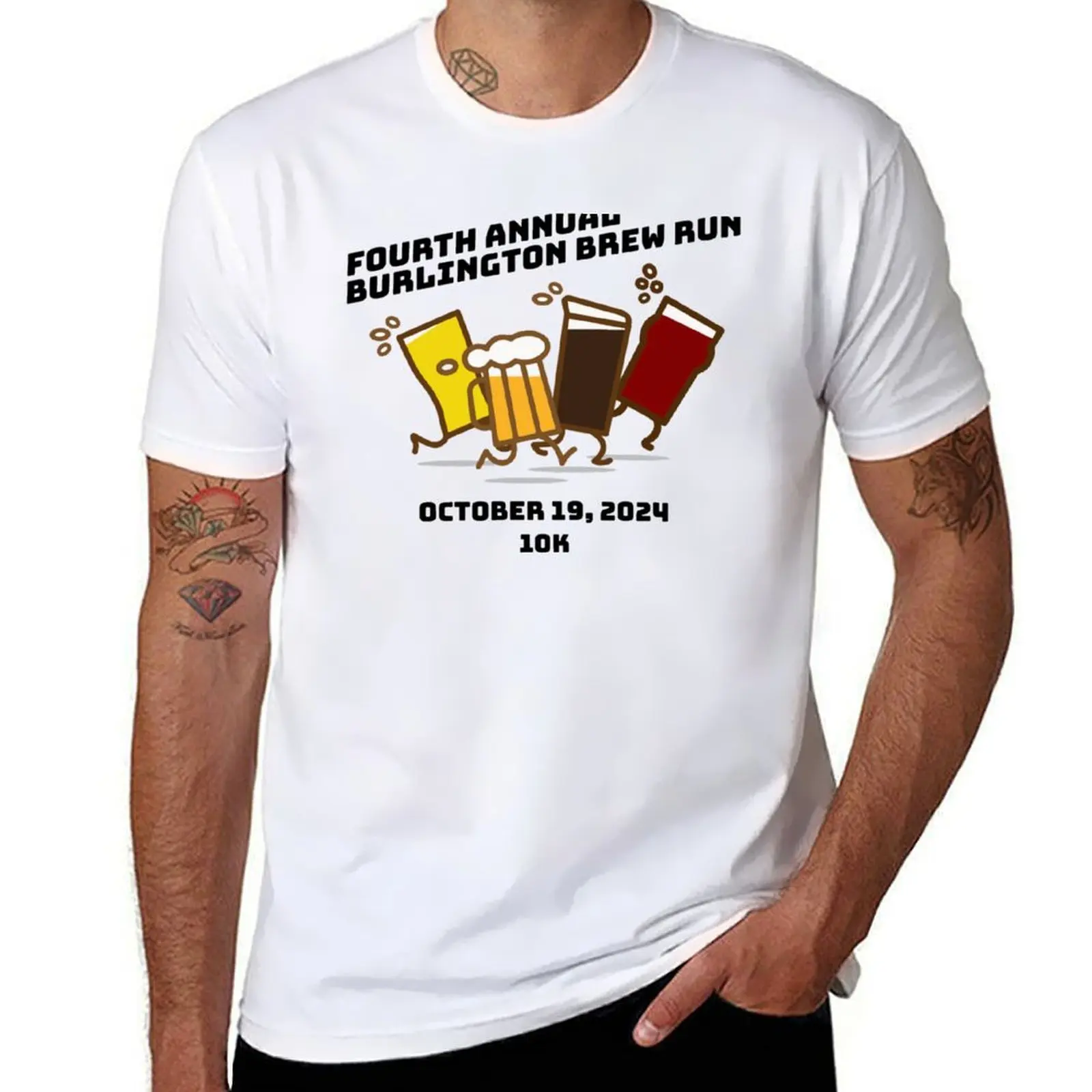 

Forth Annual Burlington Brew Run T-Shirt t shirts for man graphic funny t shirts for man slim fit T-Shirt