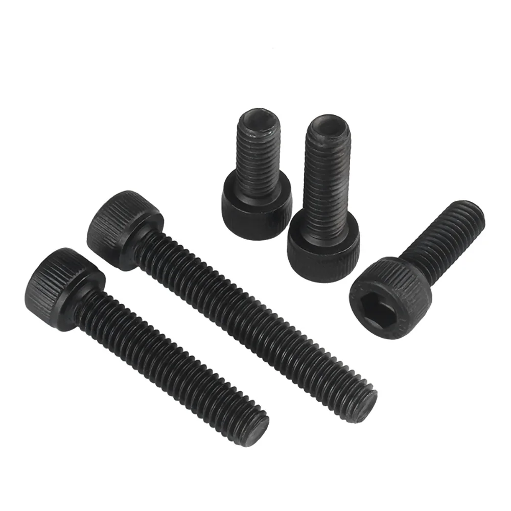 M4 M5 M6 M8 M10 12.9 Grade Black Alloy Steel Allen Screws Hex Socket Cap Head Bolts Heavy Duty Industrial Locating Hardware Part
