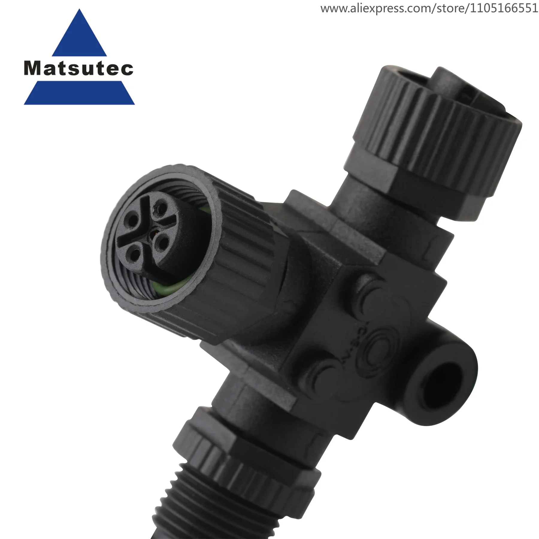 Conector en T NMEA 2000 (N2k) (Tee) Conector NMEA 2000 T 3 puertos 5 pines rosca M12 IP67 resistente al agua para Garmin Lowrance Simrad B&G