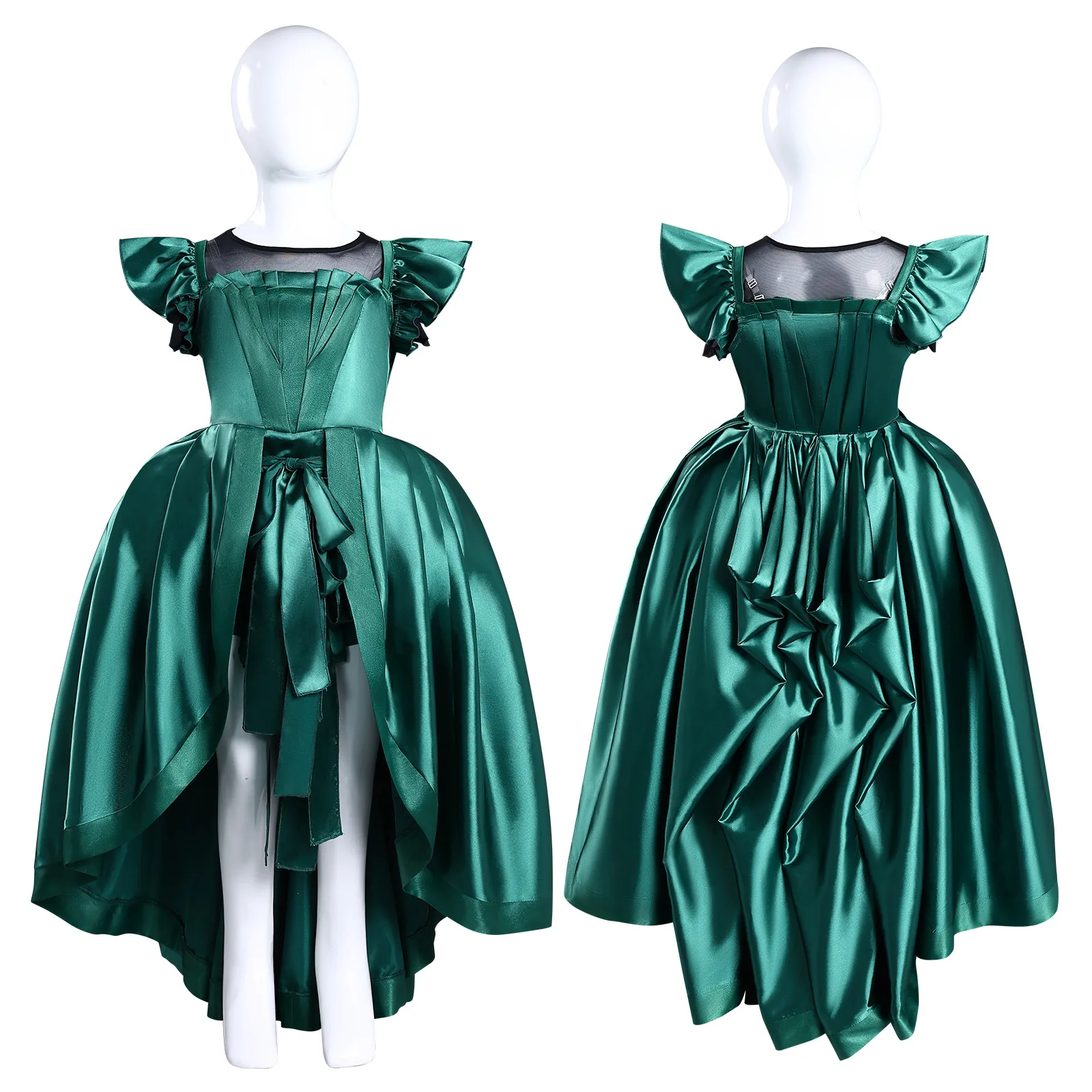 فستان تنكري جديد للهالوين عبر الحدود الأربعاء من Agnes Green Enid المشمش