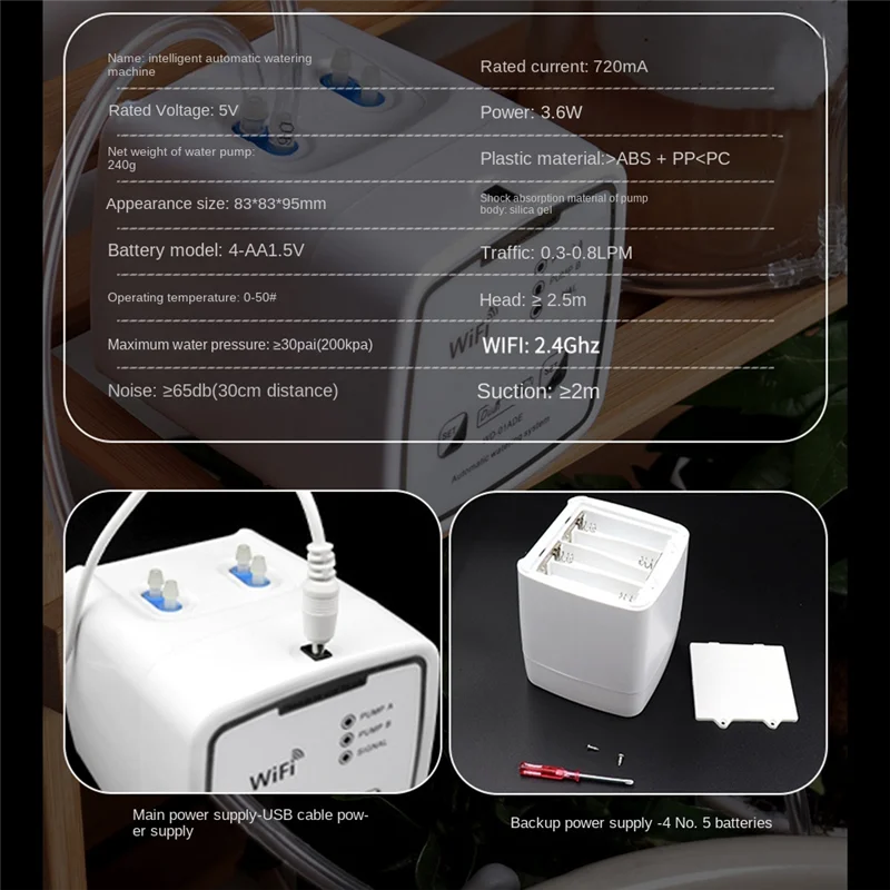 

LatestWIFI Intelligent Watering Device Double Pump Timed Automatic Drip Irrigation System Remote APPController for Garden