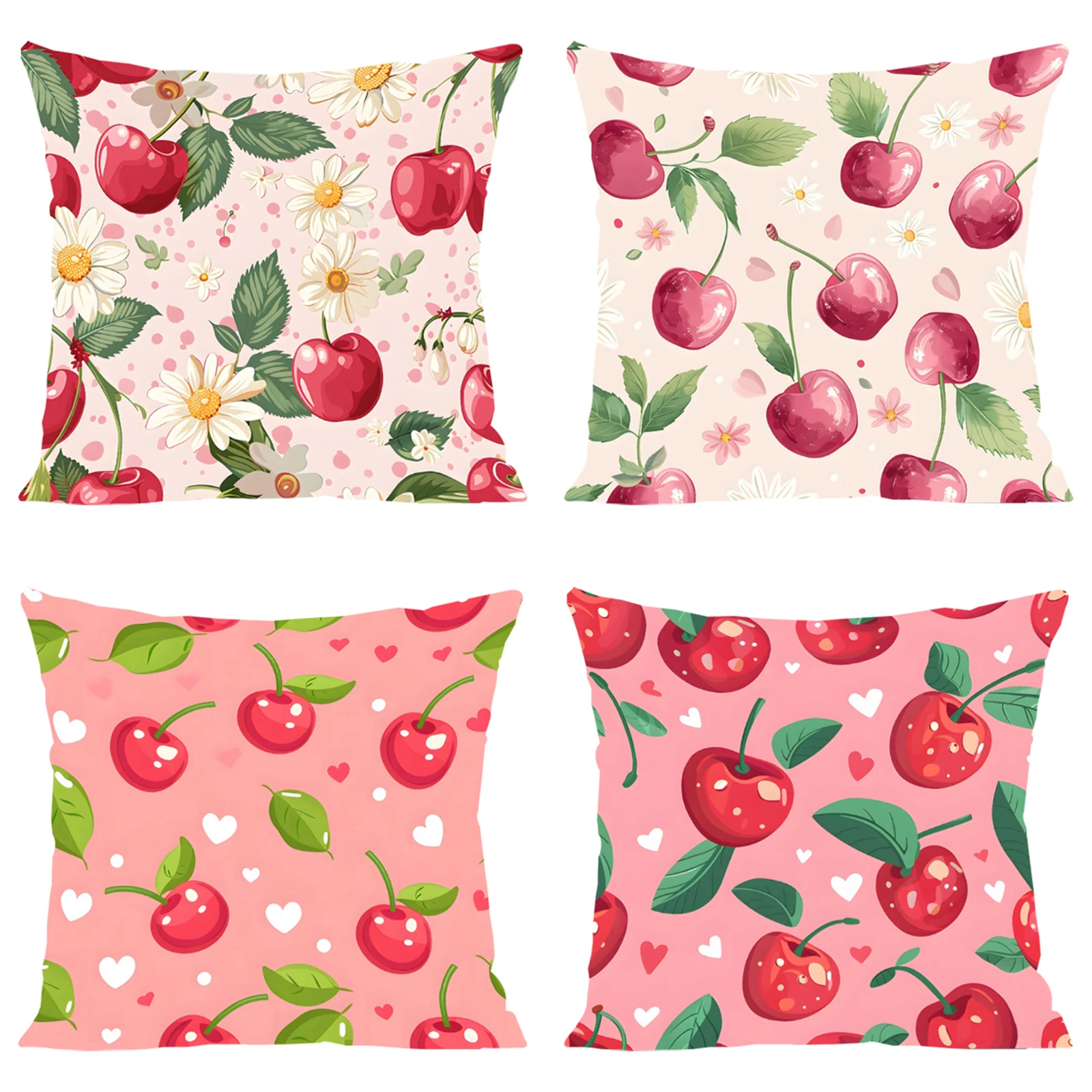 

Cushion Cover 45x45 Cushions Covers Creative Cherry Pattern Pillow Covers Decorative Luxury Home Decoration Pillowcase 45*45