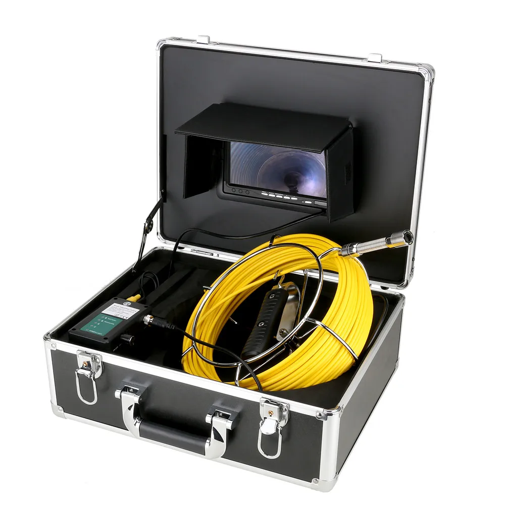 

Wireless WiFi Sewer 7" 40M Fiberglass Cable 17mm IP68 Drain Endoscope Android iOS
