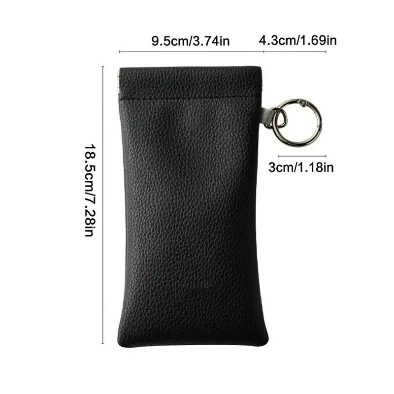 Portable Automatic Closing Sun Glasses Case Soft Shell PU Leather Eyewear Storage Bag Waterproof Glasses Box Eyewear Accessories