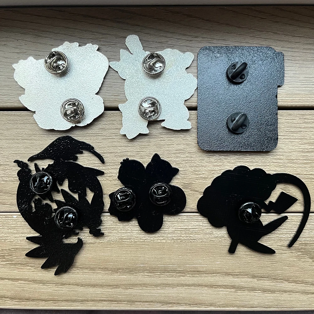 6 Stück Große Coole Cartoon-Anime-Monster Emaille-Pins Set Blastoise Venusaur Mega Charizard Spiel-Charakter Metall-Brosche Abzeichen – Detail 5