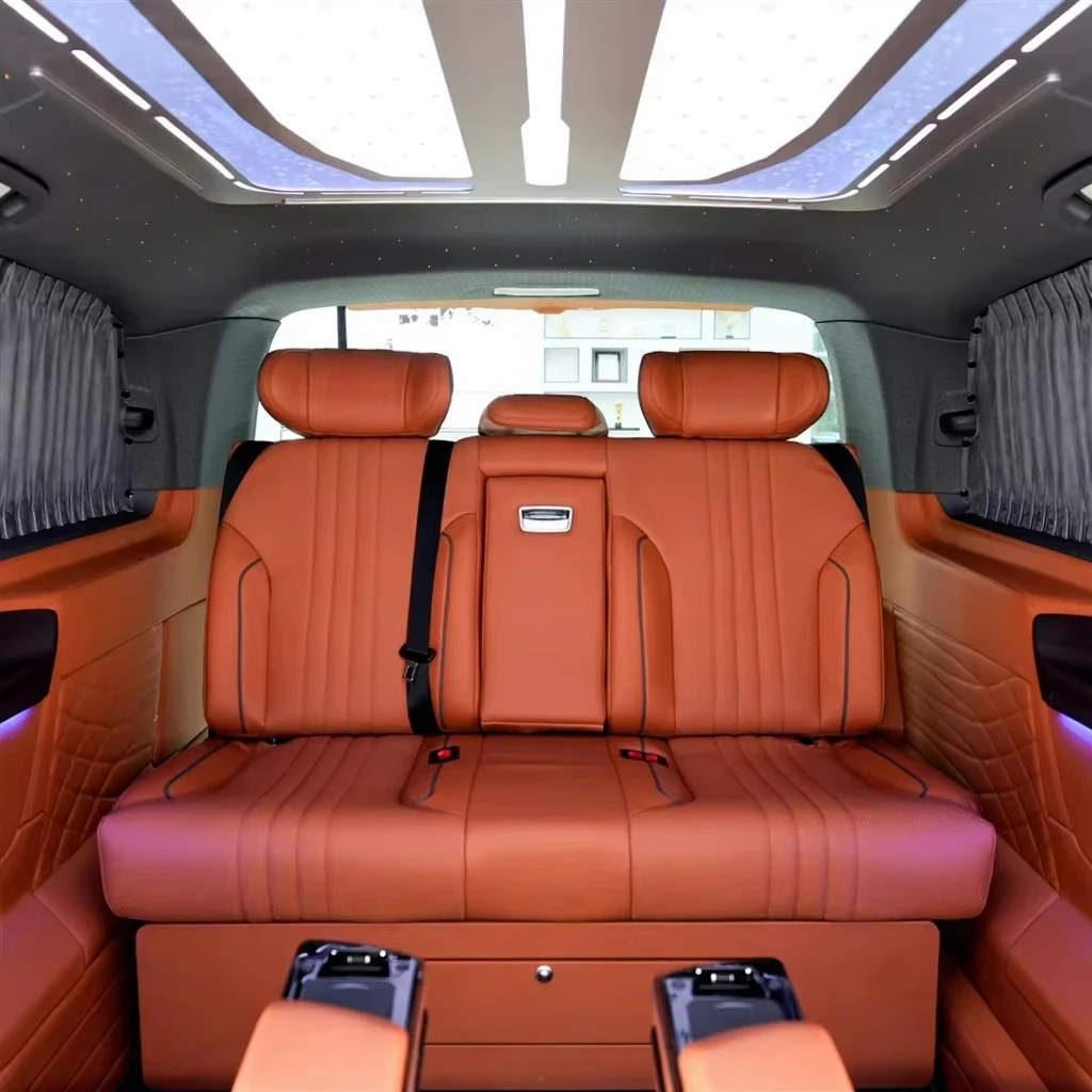Dingkong Vito W447 Classical Style Aluminum Alloy Dark Brown Leather VIP Interior Captain Seat Portab | Custom Manufacturer