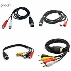 5Pin DIN męski kabel MIDI do 4 RCA 2 podwójny złącze męskie RCA kabel Audio do systemów Naim Quad Stereo 5 Pin DIN wtyk męski najnowszy 0.5m