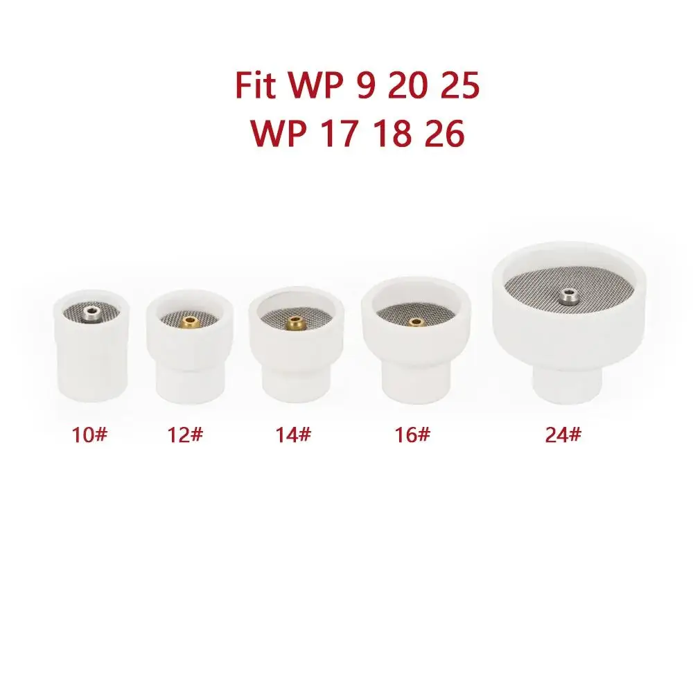 Alumina Cup For WP9/20/17/18/26 Tig Welding Torch #10 #12 #14 #16 #24 Ceramic White TIG Welding Cup 14# White Ceramic Nozzle