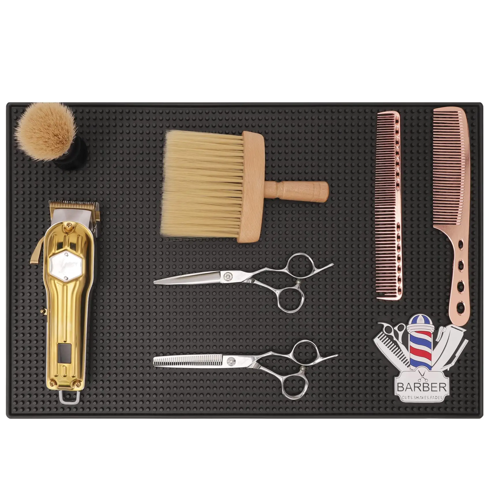 

3 Size Barber Non-Slip Station Mat Cushion Pad Hairdress Tool Clippers Scissors Comb Trimmers Brushes Storage Organizer Salon