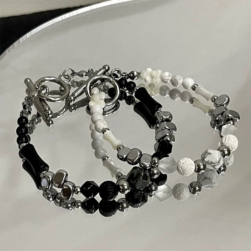 

2024 New Natural Stone Bracelet For Men And Women Hip Hop Rock Style Jewelry Party Gifts