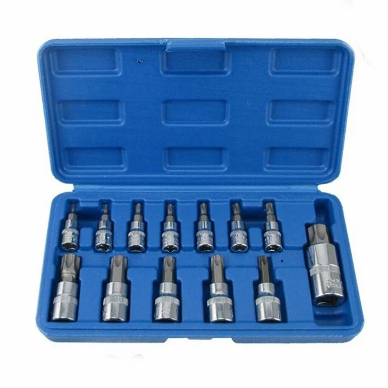 13pcs Auto Repair Tool Torx Key Kit Screwdriver Set Impact Socket Wrnech Head Professional Bicycle Car Mechanical Workshop Tools