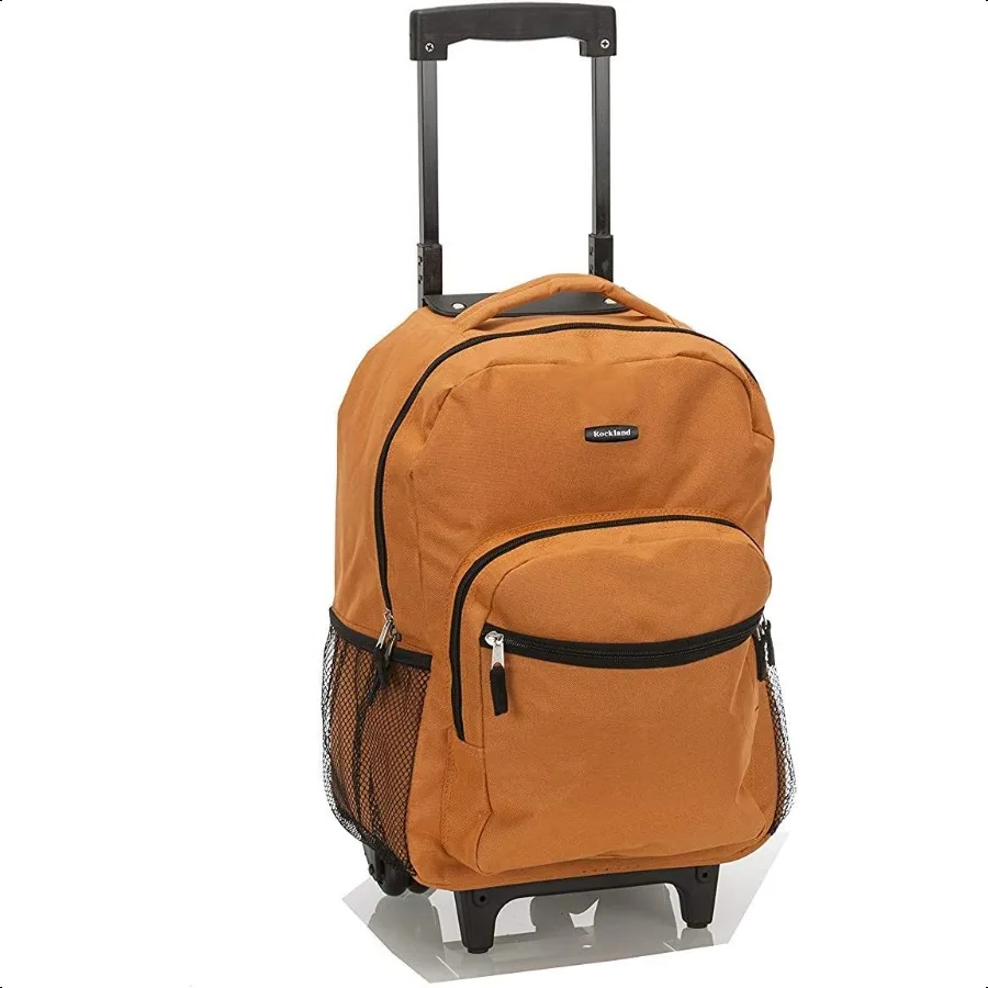 

Double Handle Rolling Backpack Orange 17Inch