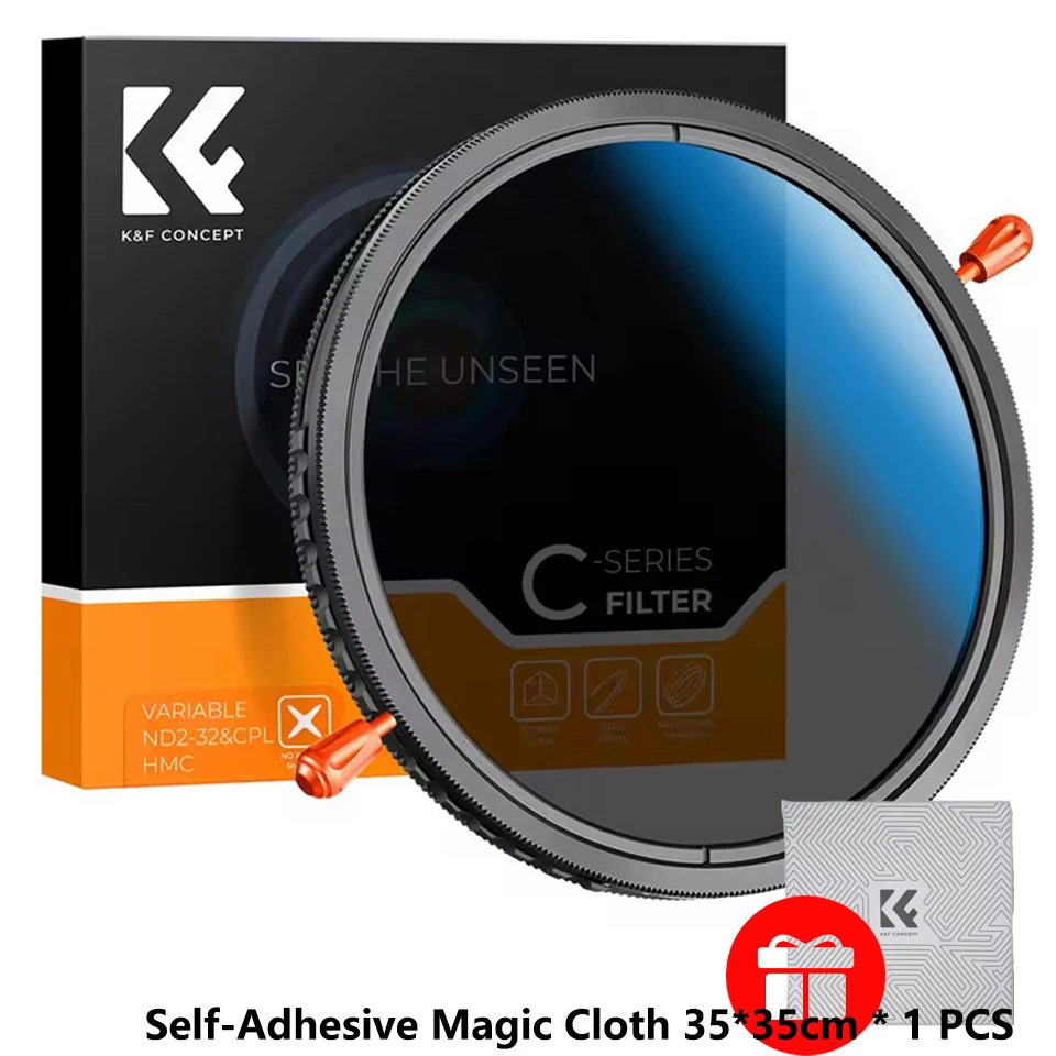 K&F Concept 2 in 1 CPL VND 67mm 82 67 72 77 mm Adjustable ND32 62 58 55 52 49 46 43 40.5 37 mm 2in1 CPL VND32 Filter KF k f