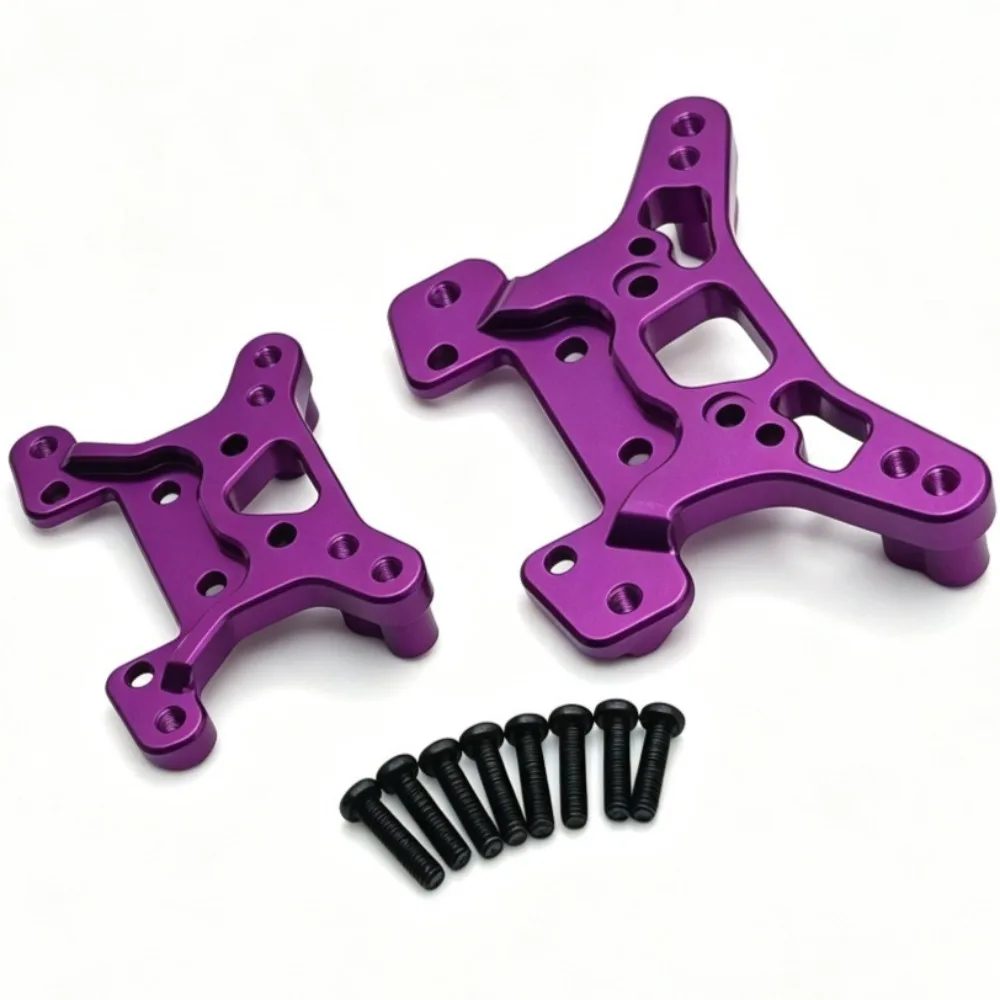 Compatible With WLTOYS 144016 144018 124017 124018 1/14 1/12 RLAARLO XDKJ-001 RC Car Metal Upgrade Parts Front Rear Shock Towers view 3