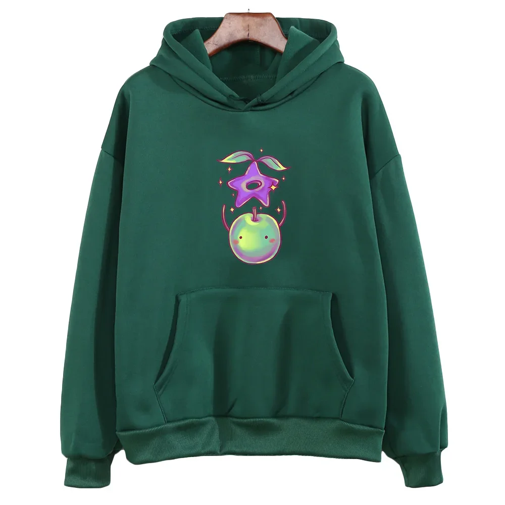 Long-sleeved men's hooded sweatshirt Stardew Valley Junimo cartoon pattern sweatshirt comfortable casual top