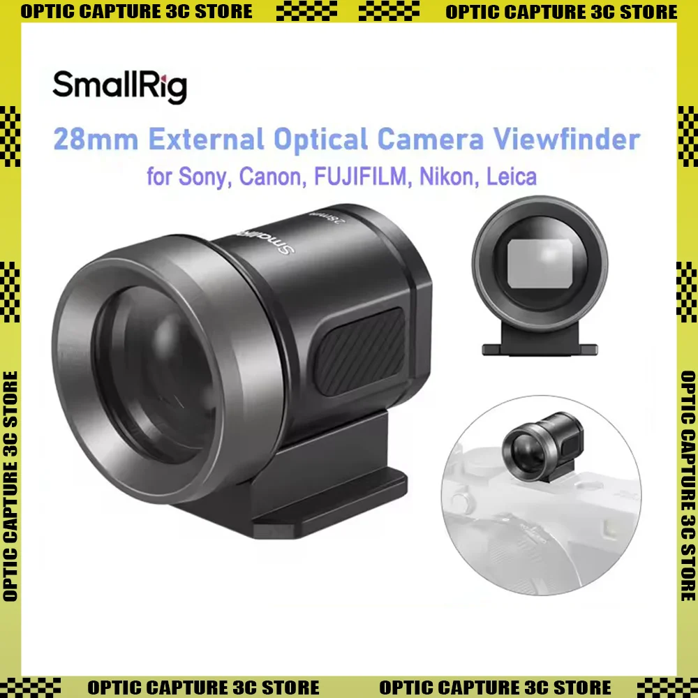 

SmallRig 28mm External Camera Viewfinder Optical Viewfinder for Sony ZV-E10/FX3/A6700 for FUJIFILM X-T5 for Canon for Nikon 5387