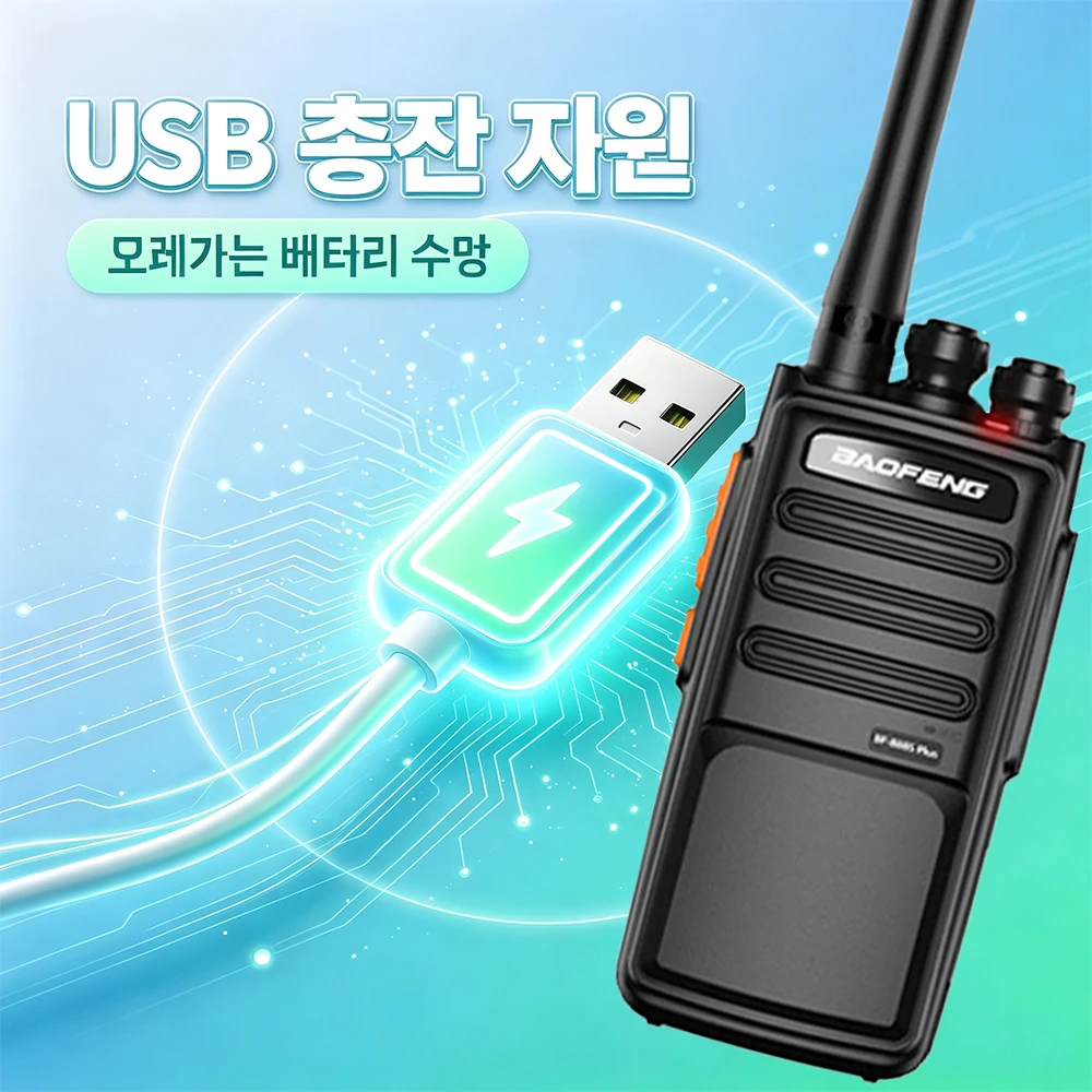 Baofeng 888SPlus Flagship Walkie Talkie PMR446.00625-446.19375MHz License‑Free USB‑C Charging Long Range Handheld Two‑Way Radio