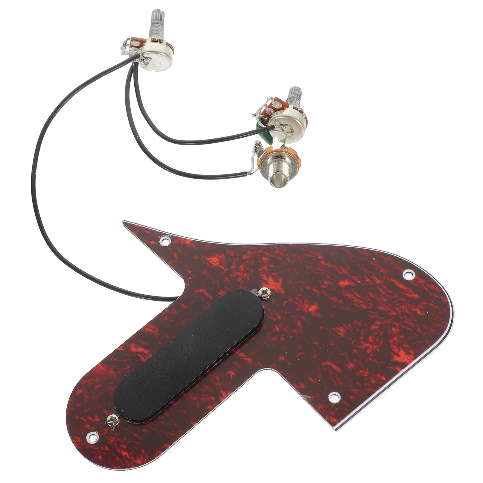 

Mandolin Pickguard Red Tortoise Three-Ply Plastic Scratch Plate Pickup High-Output Low Noise for Mandolin
