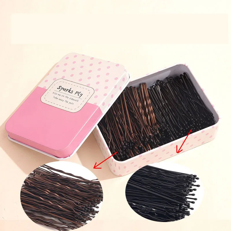 100 unids/caja pinzas para el cabello pinzas para el cabello de colores flecos femeninos cabeza trasera clips estilo hyuna para niñas