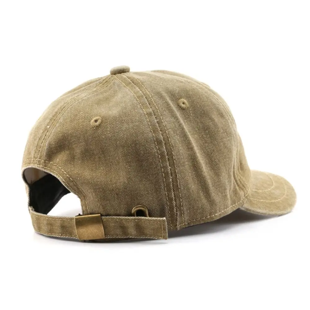 Fashion Short brim Baseball Cap Adjustable Solid Color Bucket Panama Cap Washed Cotton Sunscreen Hat Summer