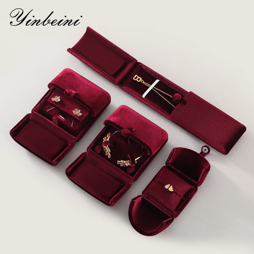

Yinbeini Multiple Colors Wedding Ring Box Earring Pendant Storage Box Bracelet Necklace Box H024