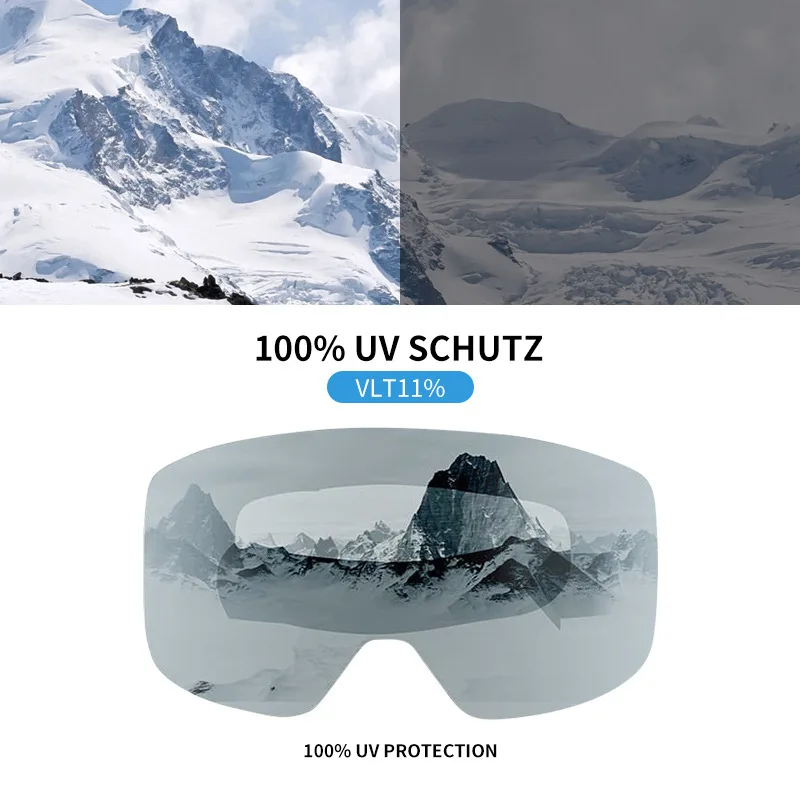 

-Border Outdoor Alpine Ski Goggles Double-Layer Anti-Fog Men's and Women's Ski Equipment HDKOCA Myopia Glasses