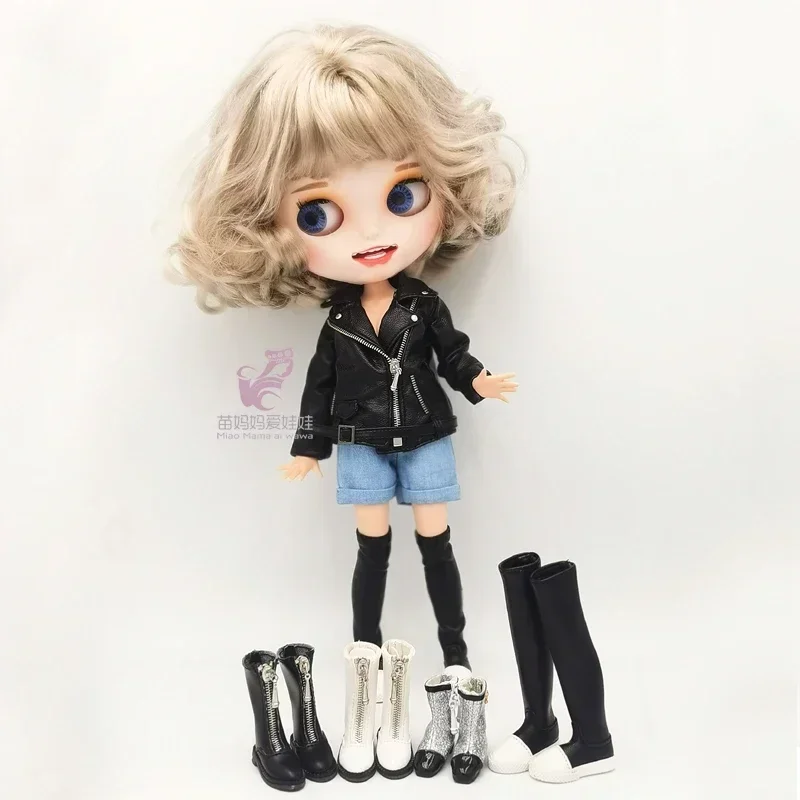 Blythe Doll Clothes Jacket Jeans Pants for Blyth Azone Boots OB23 OB24 Doll Shoes Boots