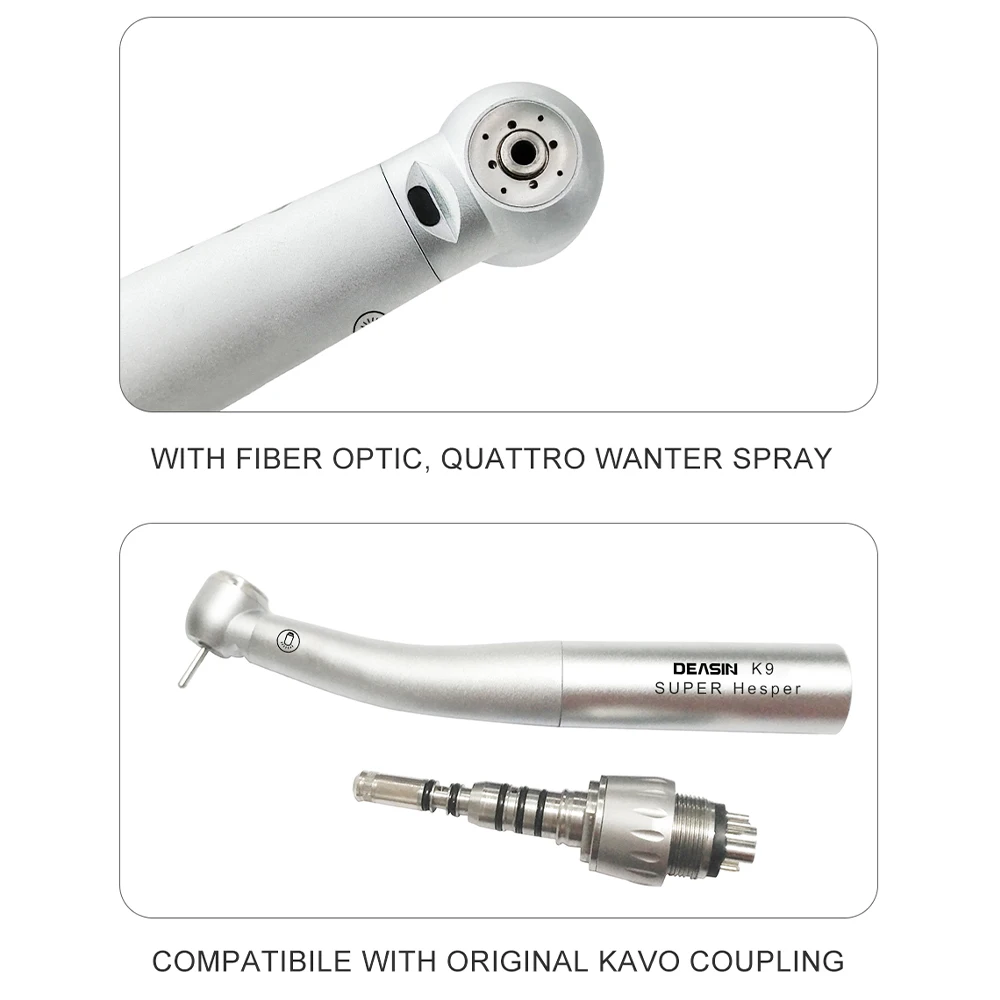 Turbina LED de alta velocidade com rolamento cerâmico, Dental Hand Piece para Kavo Quick Coupling
